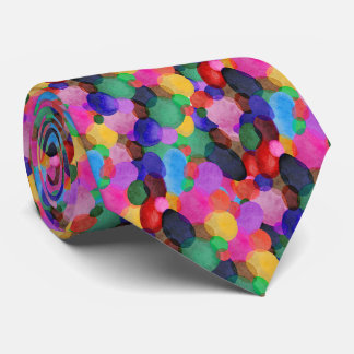 Bubbels van Kleur Waterverf Patterned Stropdas