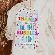 Bubbels Verjaardagsfeest Gift Label