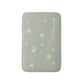 Bubbels Zilver Salie Groen Badmat (Voorkant Verticaal)