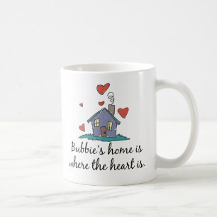Bubbie's thuis is waar het hart is koffiemok