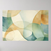 Bubble Abstracte Waterverf kunst aan de muur Print (Voorkant)