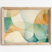 Bubble Abstracte Waterverf kunst aan de muur Print