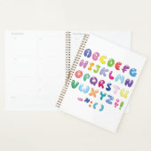 Bubble Alphabet Letters Kids Typography (Devant avec enveloppe)