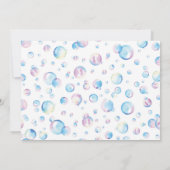 Bubble Anniversaire Fête Invitation Pop sur le des (Dos)