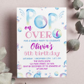 Bubble Anniversaire Fête Invitation Pop sur le des