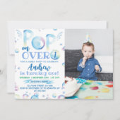 Bubble Anniversaire Fête Invitation Pop sur le des (Devant)