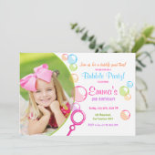 Bubble Anniversaire Invitation Fête POP Anniversai (Debout devant)