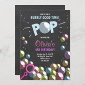 Bubble Anniversaire Invitation Fête POP Anniversai (Devant / Derrière)