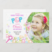 Bubble Anniversaire Invitation Fête POP Anniversai (Devant / Derrière)