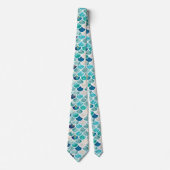 Bubble Aqua turquoise marmer mermaid fish scales Stropdas (Voorkant)