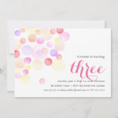 Bubble | Aquarelle Troisième Invitation Anniversai (Devant)