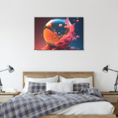 Bubble Art Canvas Afdruk (Insitu (Slaapkamer))