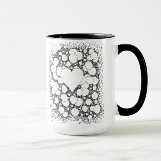 Bubble Art, Rétro, Hippie, Boho Coffee Mug (Droite)