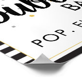 Bubble Bar Party Sign Black en Gold Poster (Hoek)