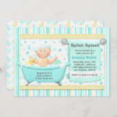 Bubble Bath Baby shower Invitation Kaart (Voorkant / Achterkant)