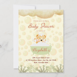 Bubble Bath Baby shower Kaart