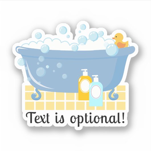 Bubble Bath Bath Tub Sticker (Voorkant)