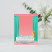 Bubble Bath Briefkaart (Staand voorkant)