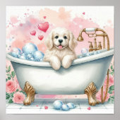 Bubble Bath Dog Poster (Voorkant)