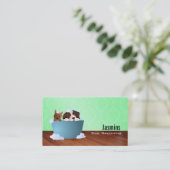 Bubble Bath Dogs Visitekaartjes (Staand voorkant)