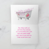 Bubble Bath Get Well-customize Kaart (Binnen)