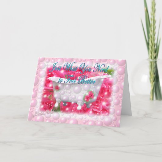 Bubble Bath Get Well-customize Kaart (Voorkant)