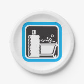 Bubble Bath Icon Paper Borden Papieren Bordje (Voorkant)