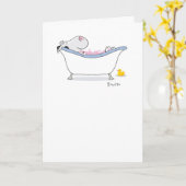 BUBBLE BATH KAART (Gele Bloem)