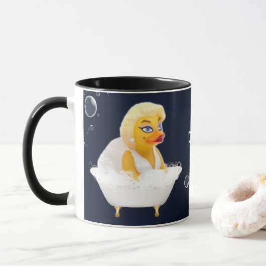 Bubble Bath Rubber Duck CelebriDucks Hollywood Mok (Met donut)