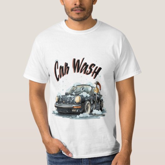 Bubble Bath voor uw rit: Car Wash Design T-shirt (Voorkant)
