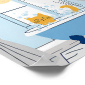 Bubble Bathtime voor Kat Poster (Hoek)