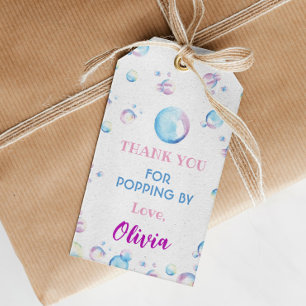 Bubble Birthday Dank u Label Summer Party Cadeaulabel