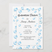 Bubble Birthday Party Invitation Kaart (Voorkant)