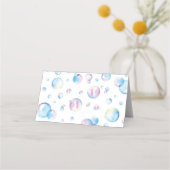 Bubble Birthday Tent Place Card Summer Party (Achterkant)
