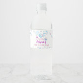 Bubble Birthday Water Bottle Label Summer Waterfles Etiket (Voorkant)
