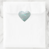 Bubble, blauw hart sticker (Tas)