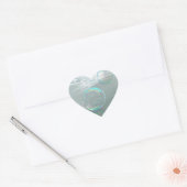 Bubble, blauw hart sticker (Envelop)