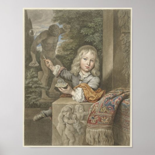 Bubble-Blowing Boy Poster (Voorkant)