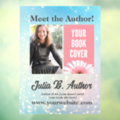 Bubble Blue Custom Auteur Boek Ondertekening Raamsticker (Vel 3)