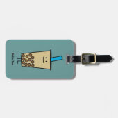 Bubble Boba Parel Melk Thee Tapiocabal Bagagelabel (Voorkant horizontaal)