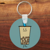 Bubble Boba Pearl Milk Tea Tapioca ballen Sleutelhanger (Voorkant)