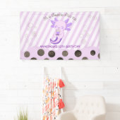Bubble Boba Tea Paarse Axolotl Verjaardagsfeest Spandoek (Insitu)