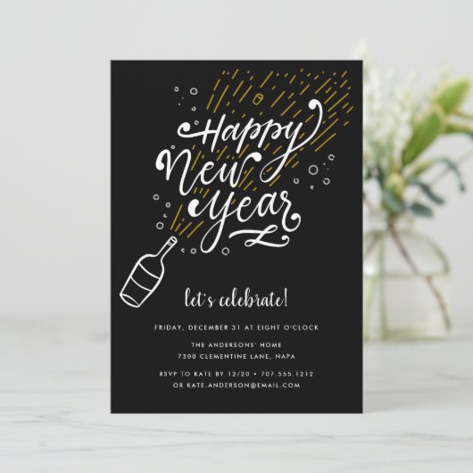 Bubble Bottle | Nieuwe uitnodiging van Eve-partij (Staand voorkant)