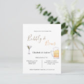 Bubble & Braws Rehearsal Dinner Invitation Kaart (Staand voorkant)