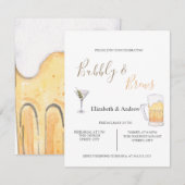 Bubble & Braws Rehearsal Dinner Invitation Kaart (Voorkant / Achterkant)