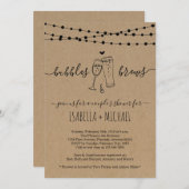 Bubble & Brews Couple's Shower Invitation Kaart (Voorkant / Achterkant)