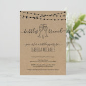 Bubble & Brunch Birthday Party Invitation Kaart (Staand voorkant)
