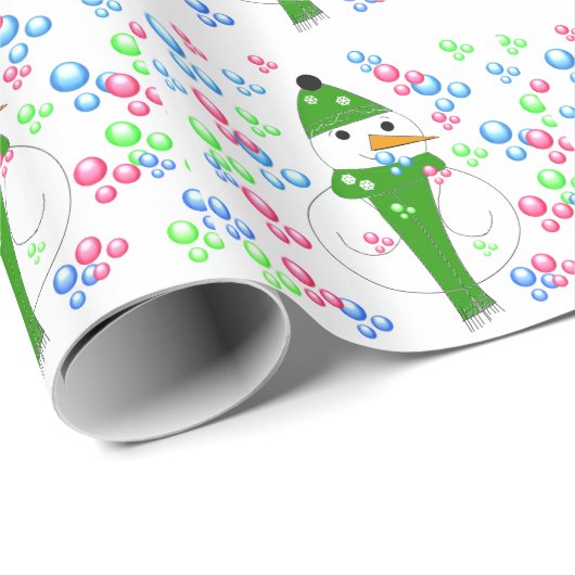 Bubble Bstromend Snowman Cadeaupapier (Rol Hoek)