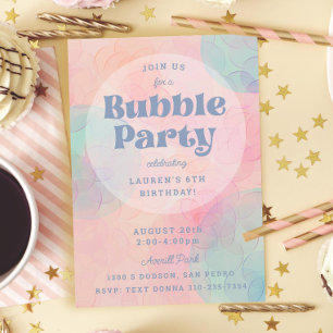 Bubble Bubble Party Verjaardagsfeestje Kaart