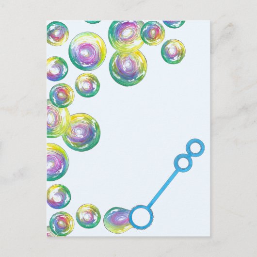Bubble Bubble Wand Briefkaart (Voorkant)